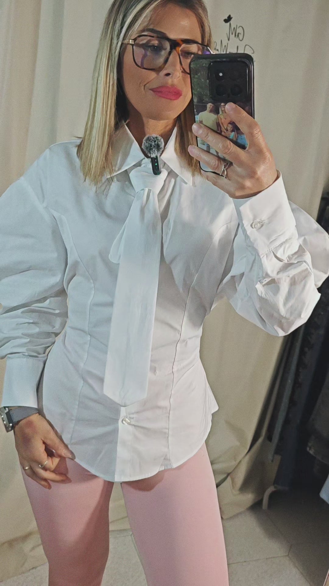Camicia onda con cravatta