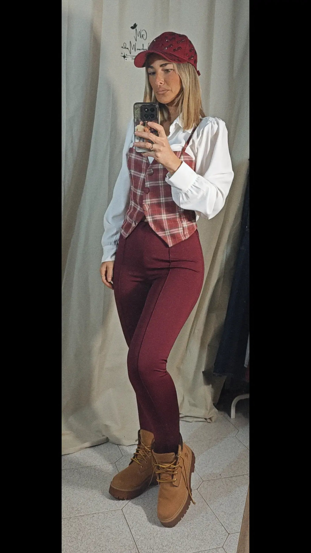 Camicia con corpetto a quadri