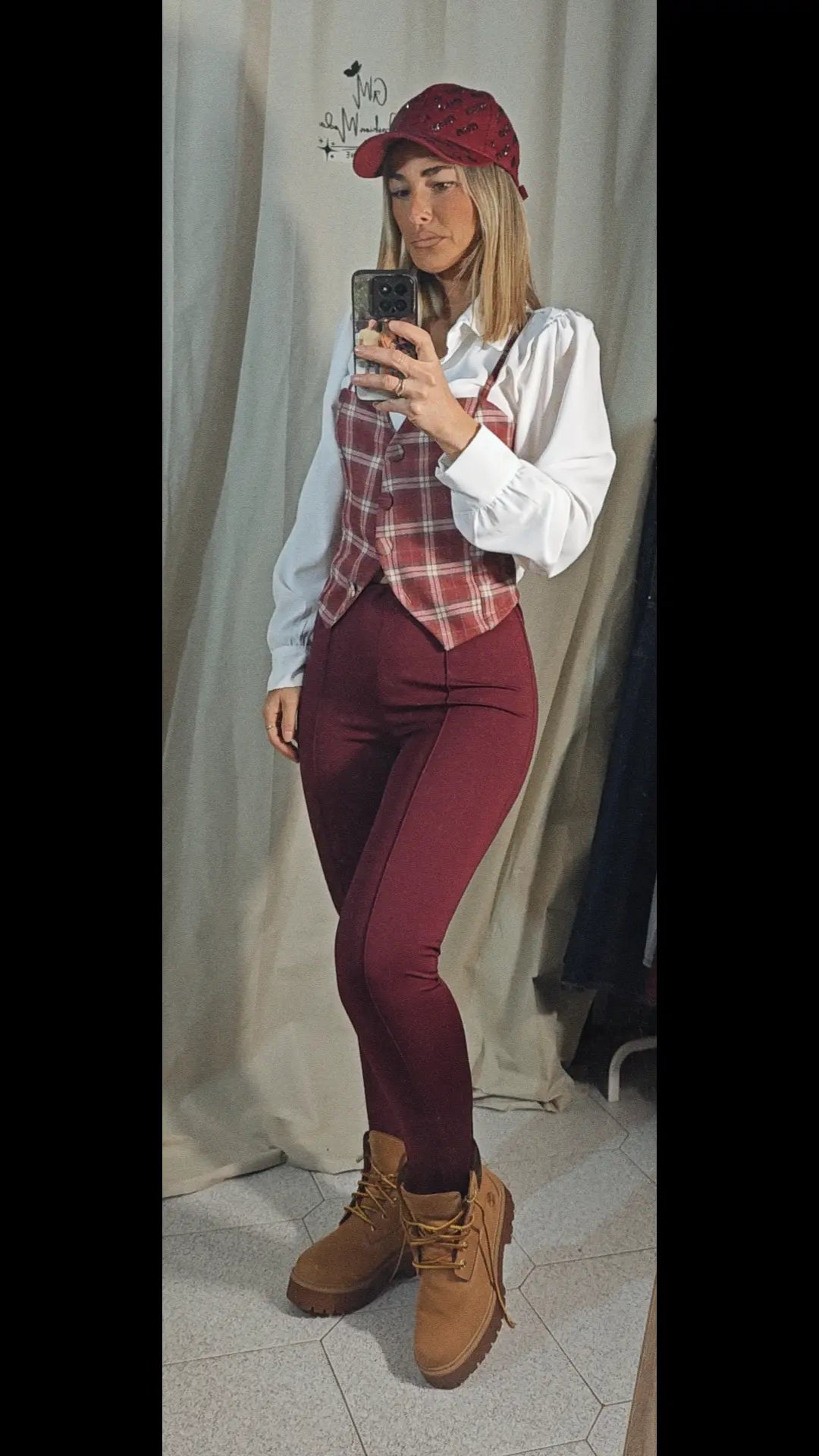 Camicia con corpetto a quadri