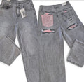 Jeans tasca rosa