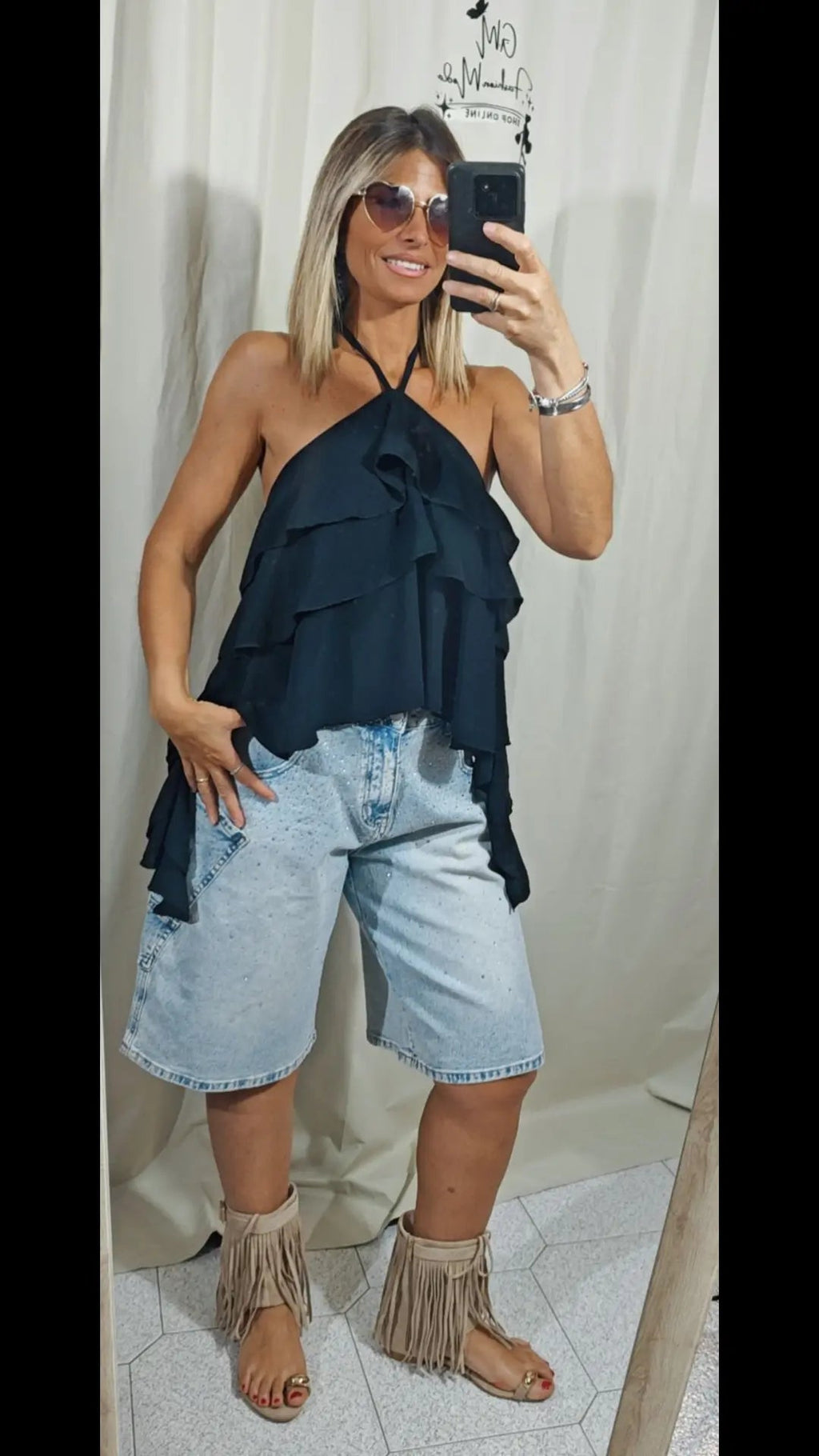 Bermuda strass G.M.fashion.moda