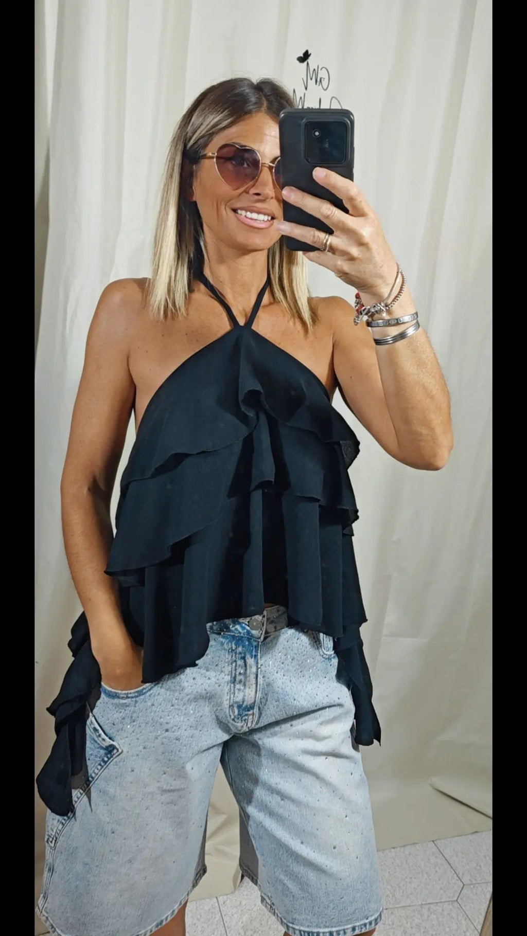 Canotta con rusches G.M.fashion.moda