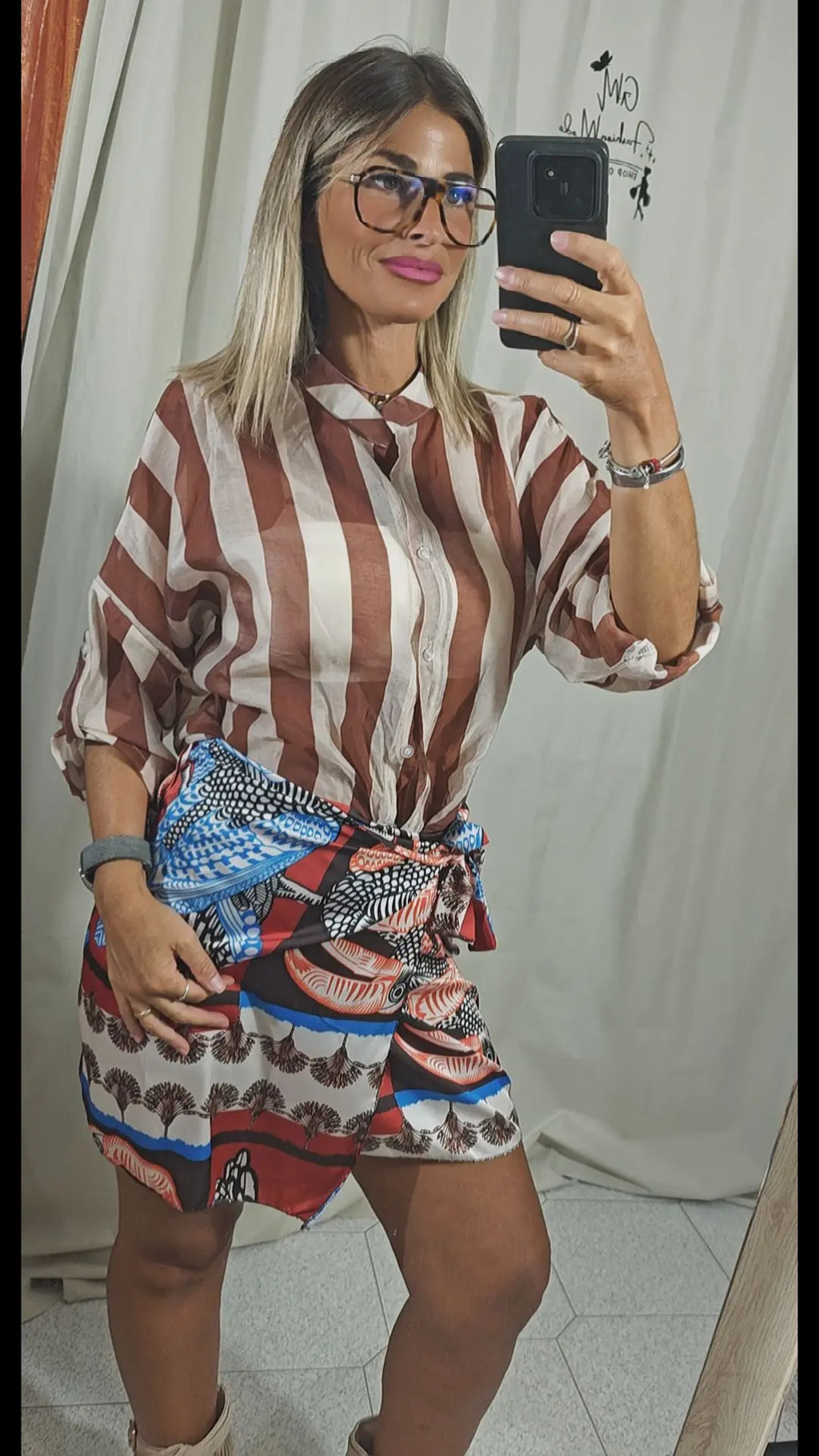 Gonna pareo animalier