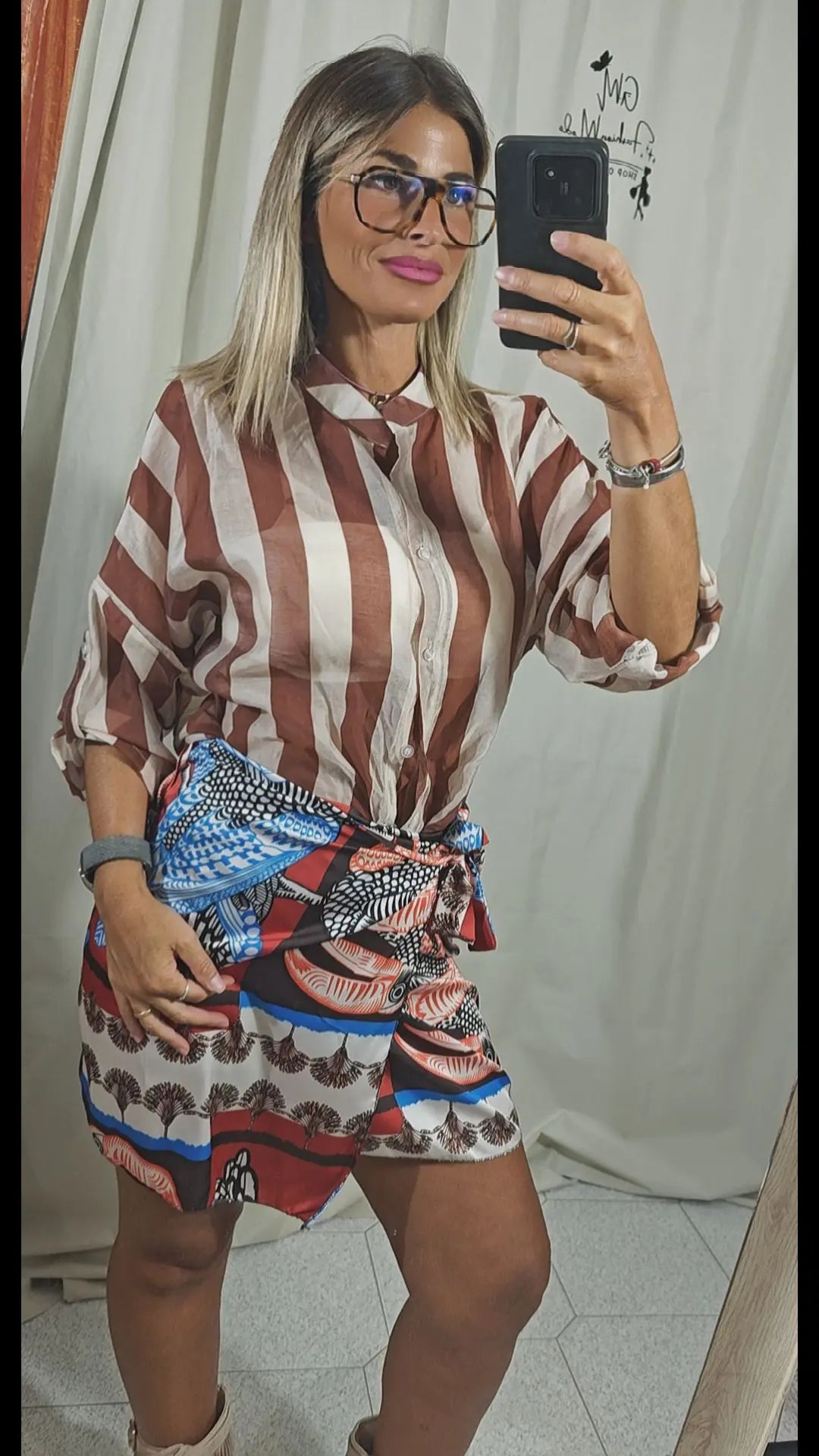 Gonna pareo animalier