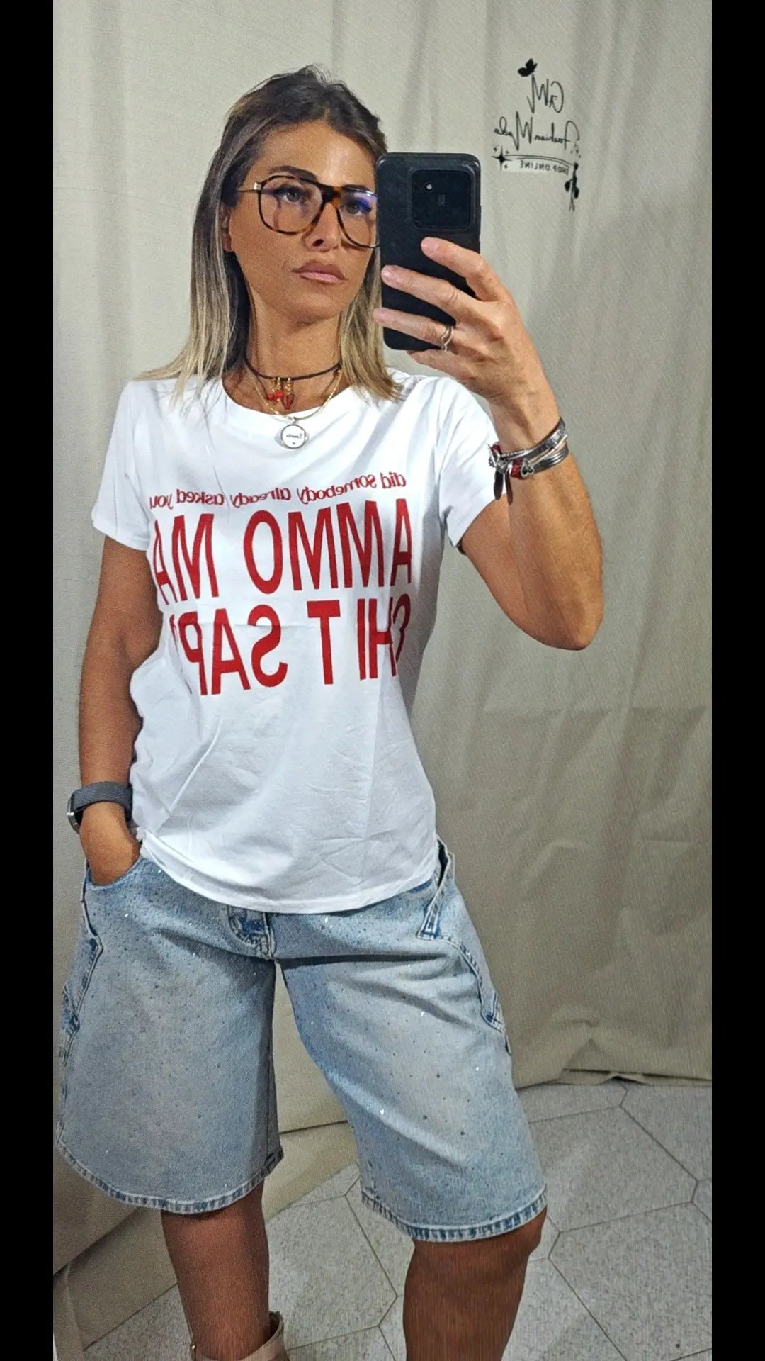 T-Shirt ammo ma chi t sap? G.M.fashion.moda