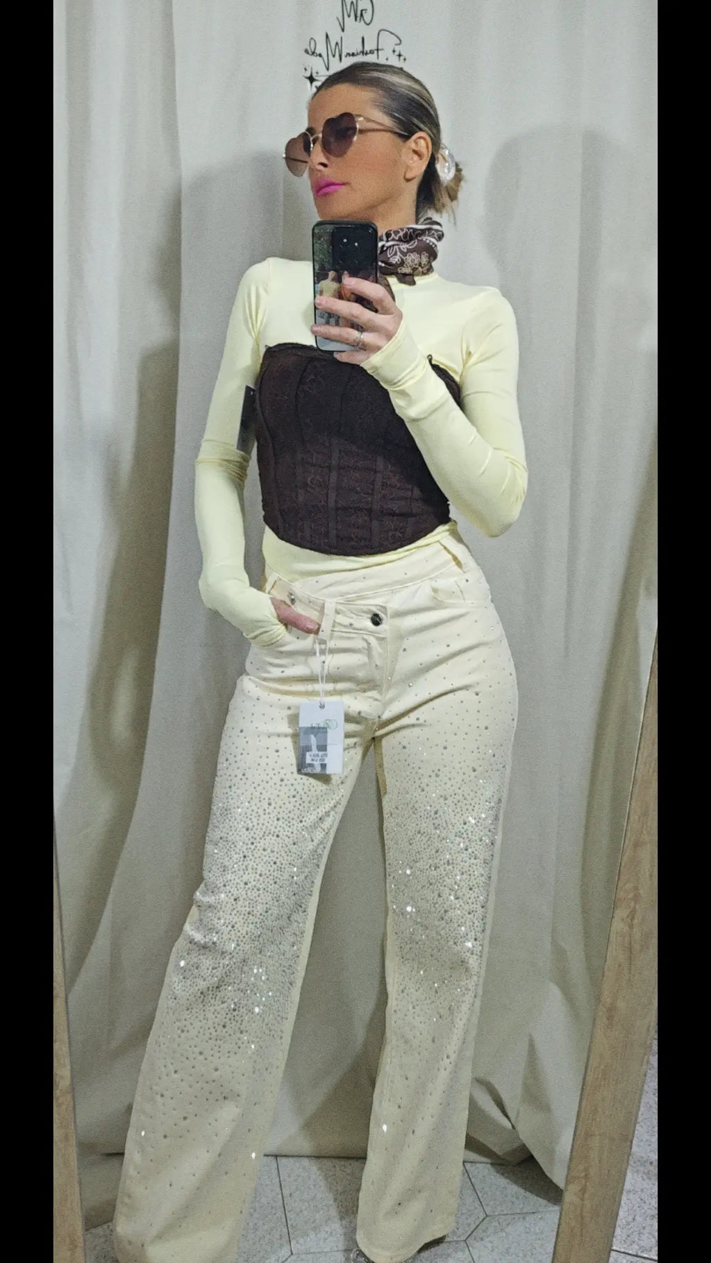 Pantalone strass