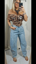 Jeans ballon strass