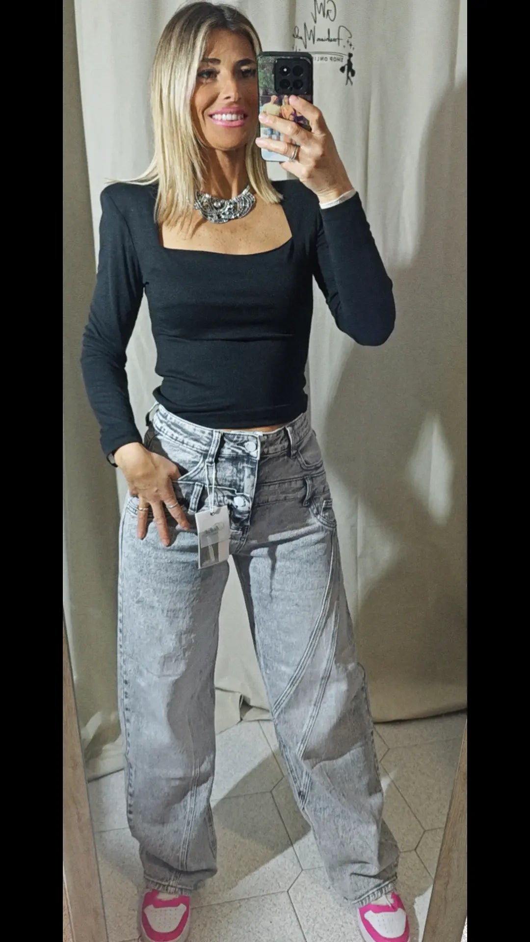 Jeans doppia abbottonatura