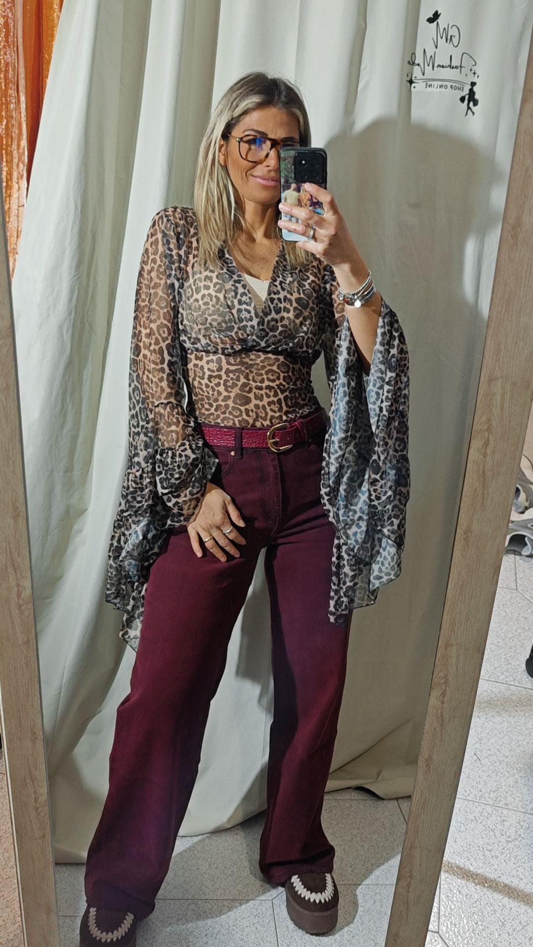 Pantalone bordeaux