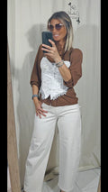 Pantalone ballon strass