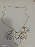 Collana con ciondolo scritta G.M.fashion.moda