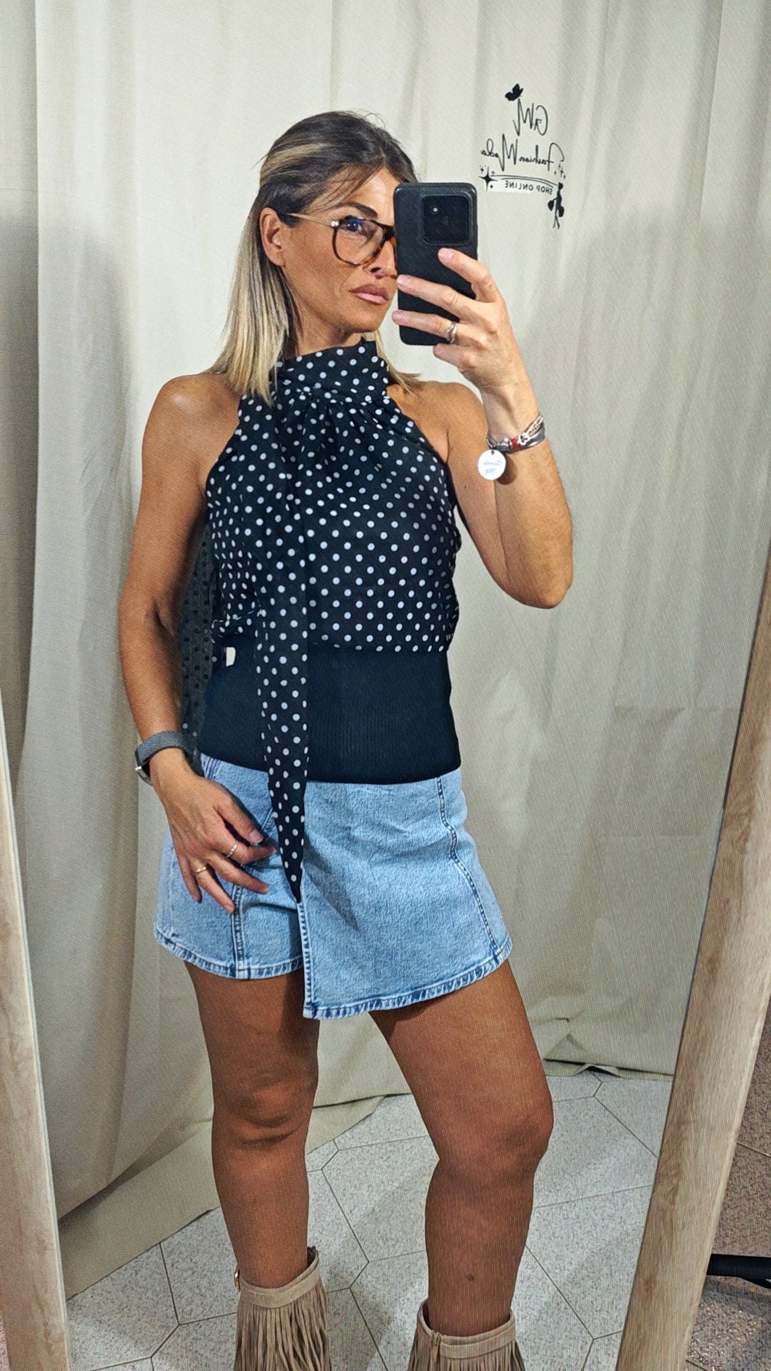 Canotta pois G.M.fashion.moda