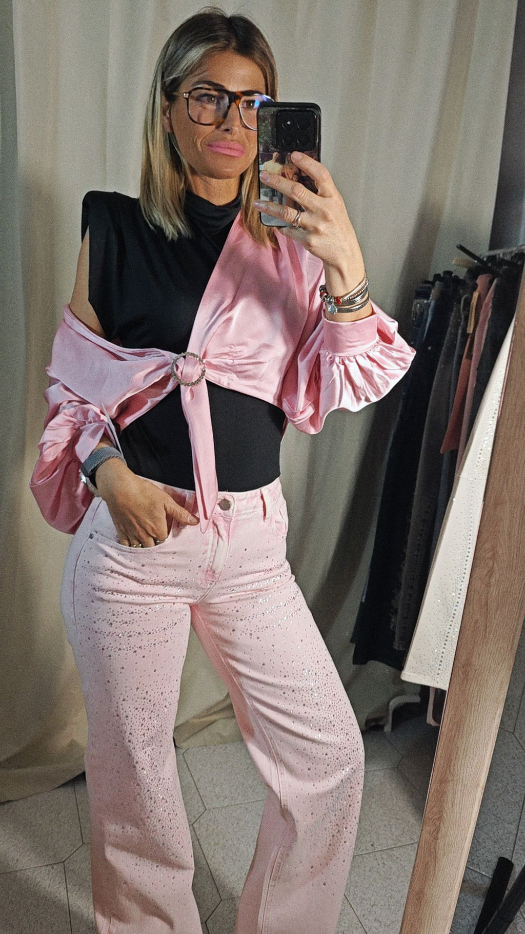Pantalone strass