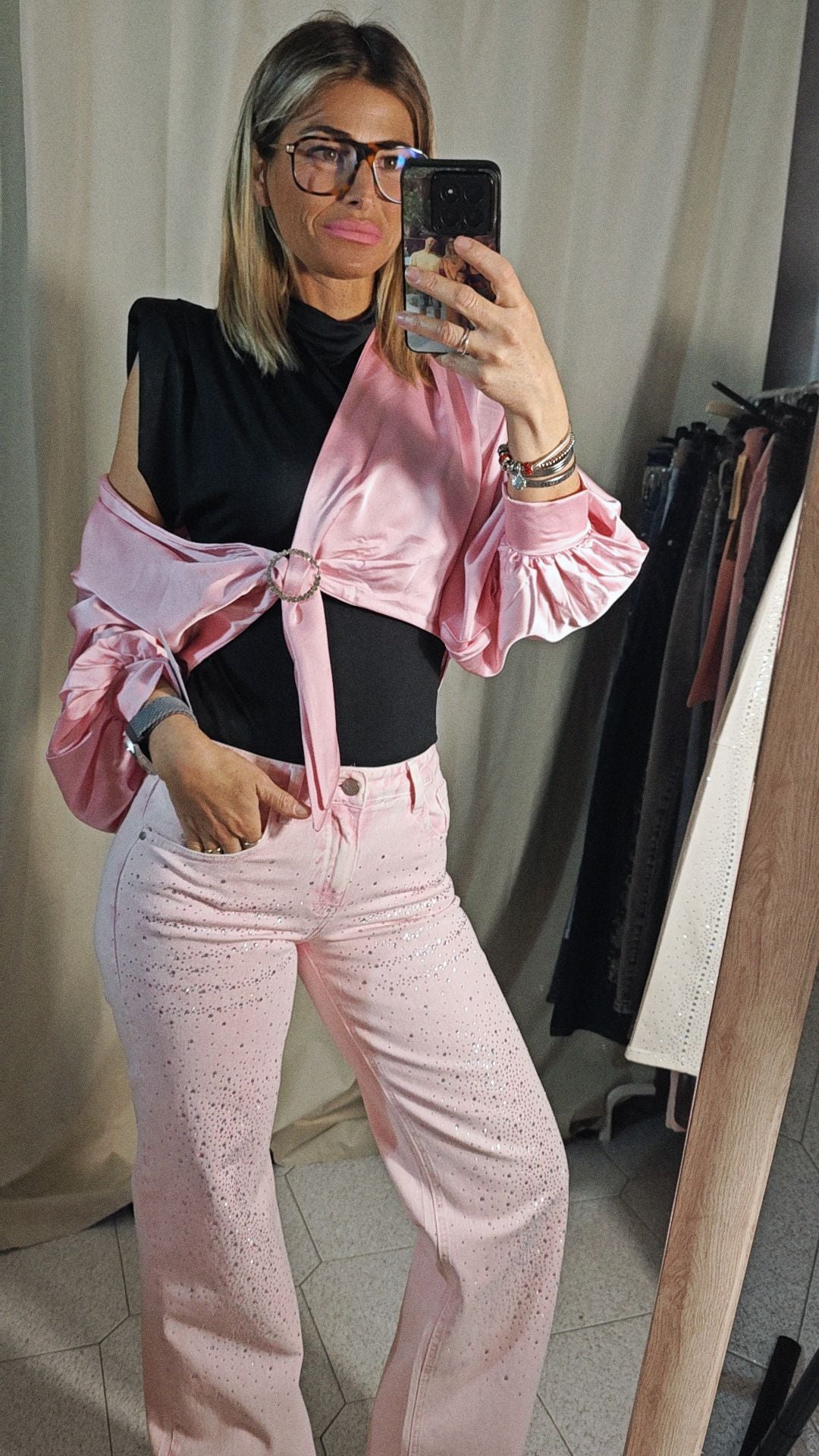 Pantalone strass