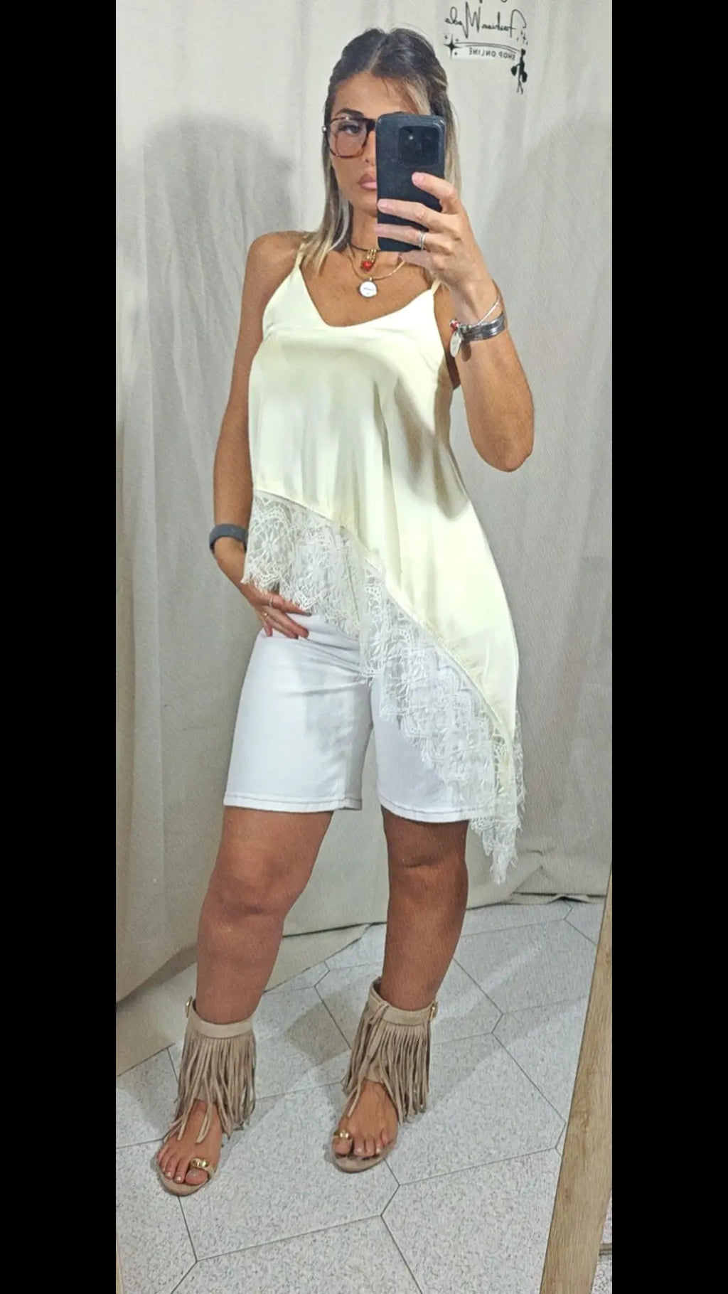 Canotta pizzo G.M.fashion.moda