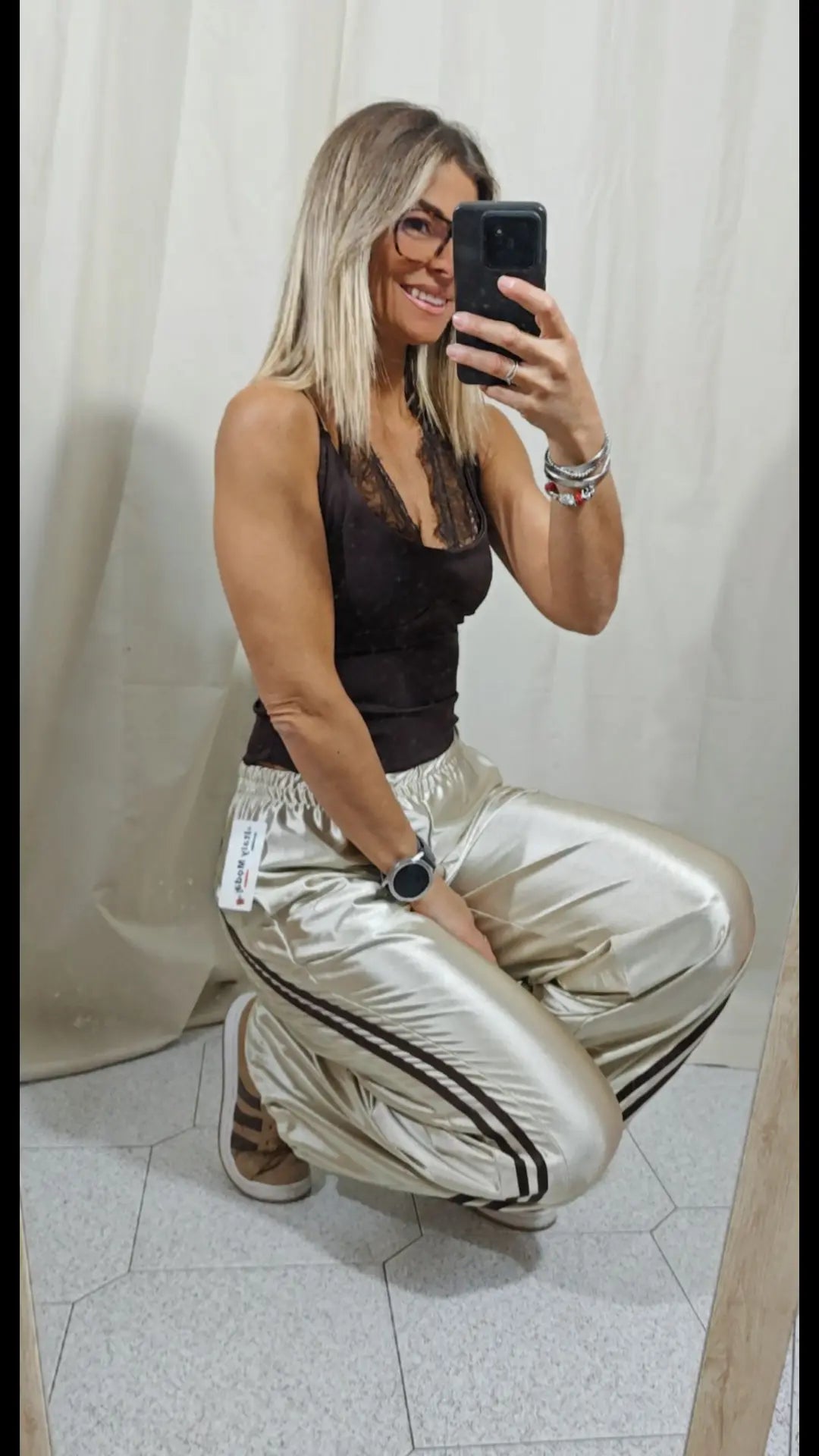 Pantalone bande colorate