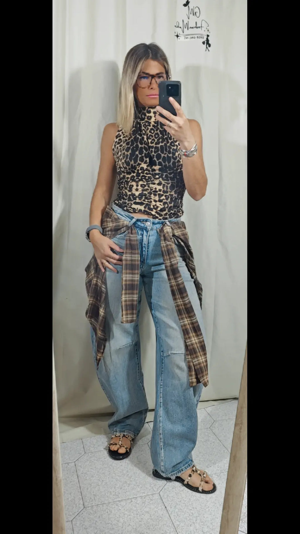 Jeans ballon con cinturina