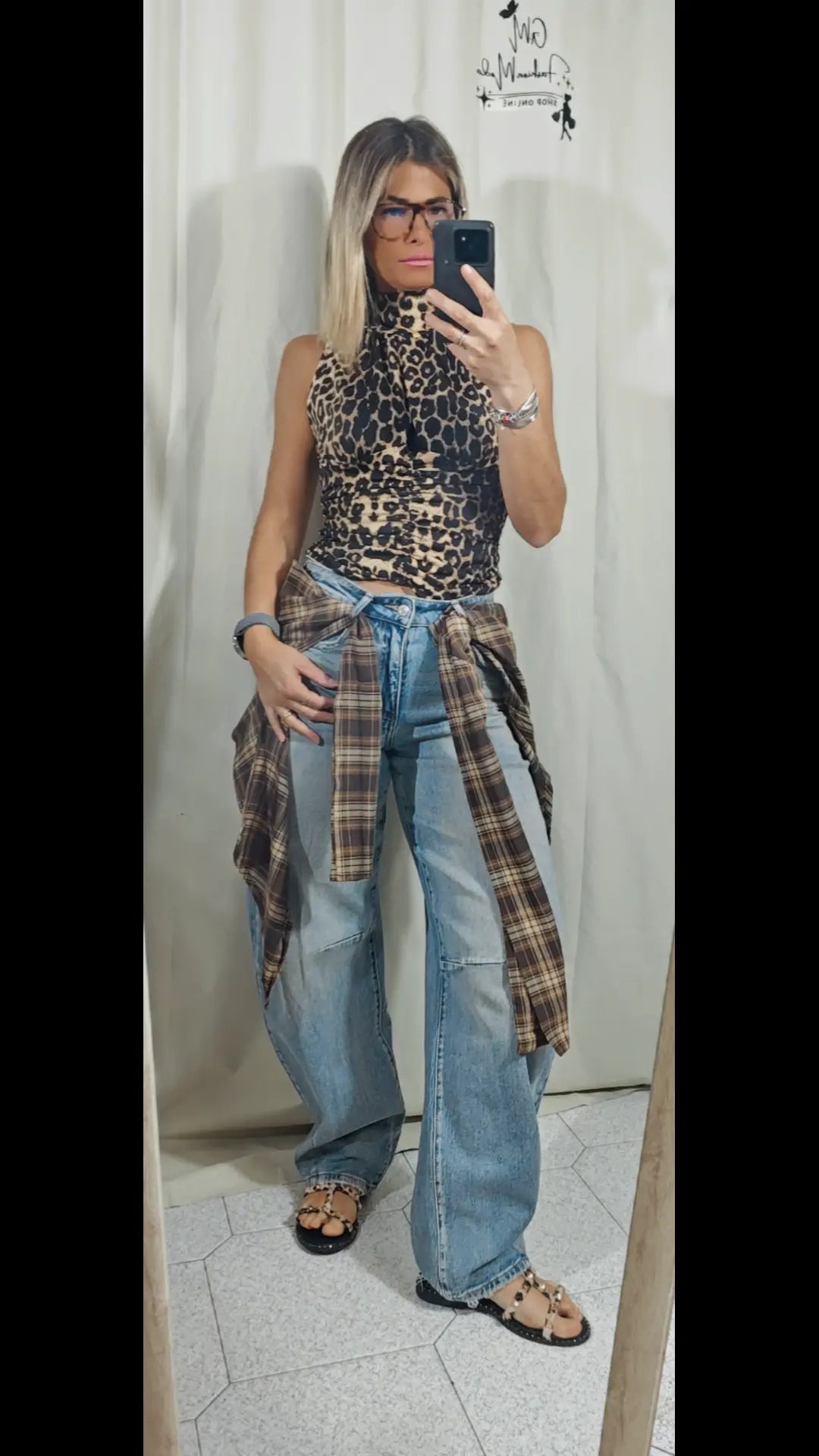 Jeans ballon con cinturina