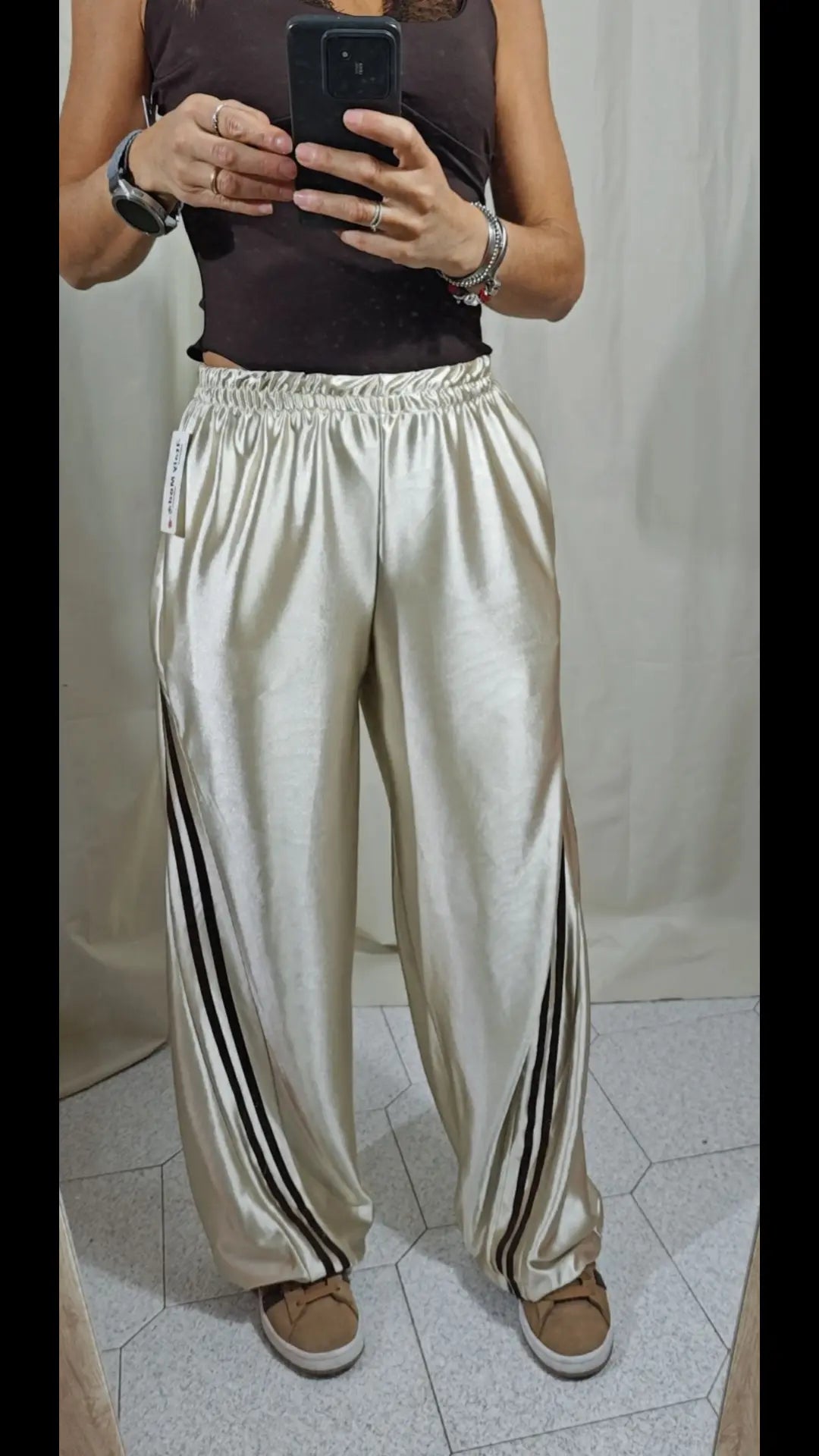 Pantalone bande colorate