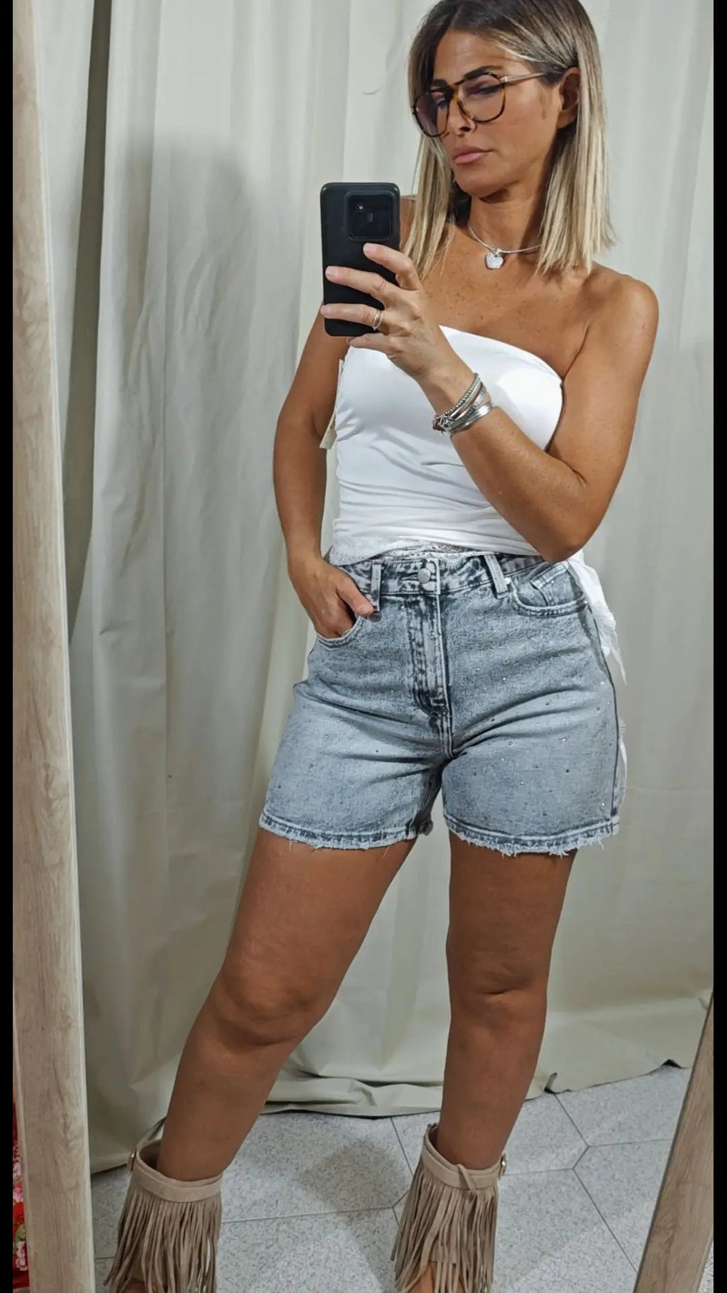 Pantaloncini strass G.M.fashion.moda