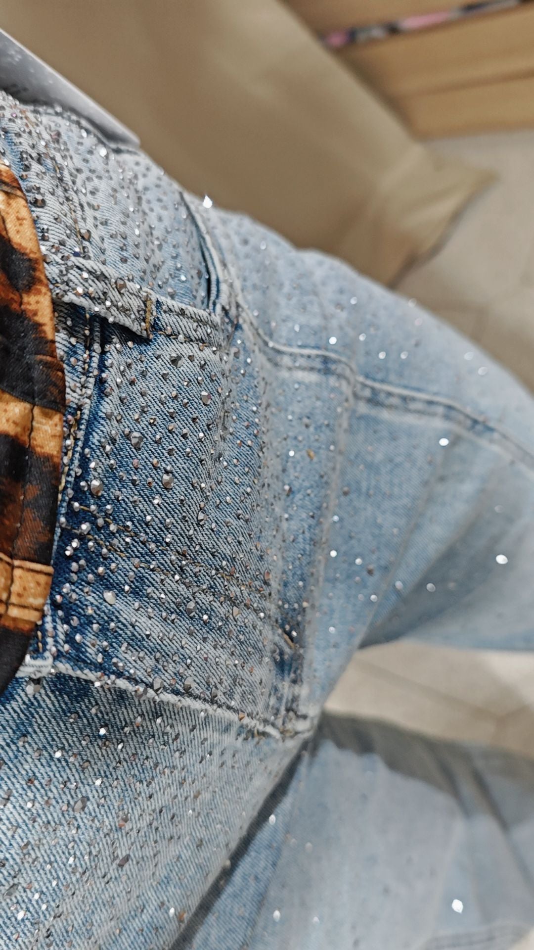 Jeans ballon strass