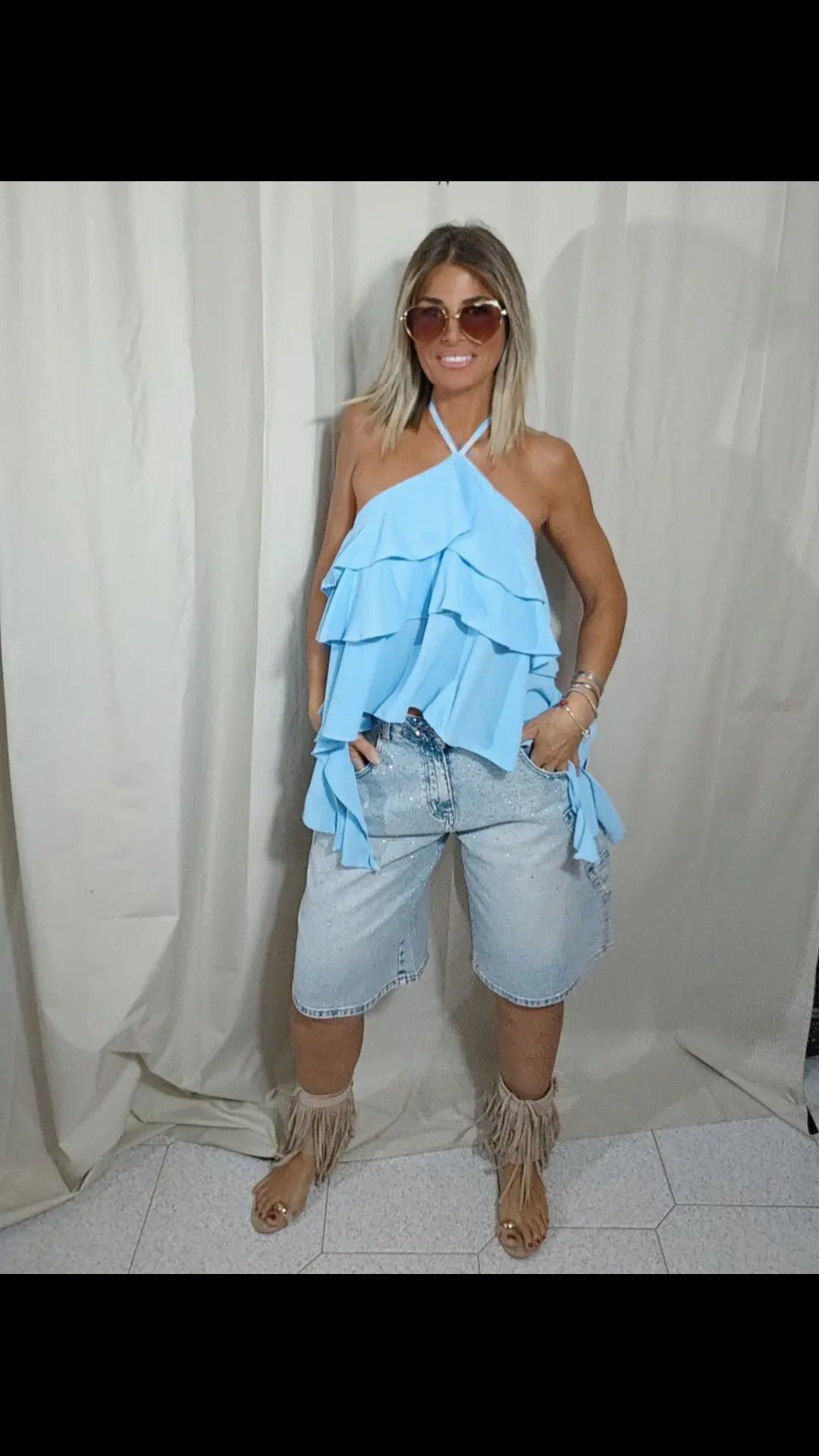 Canotta con rusches G.M.fashion.moda
