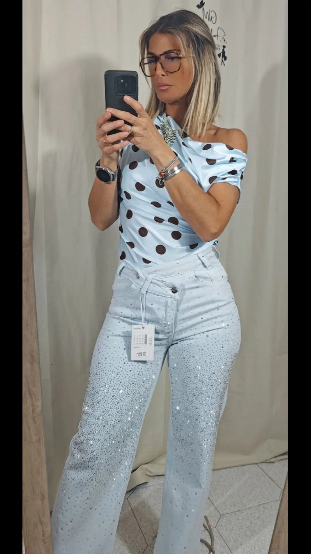 Pantalone strass
