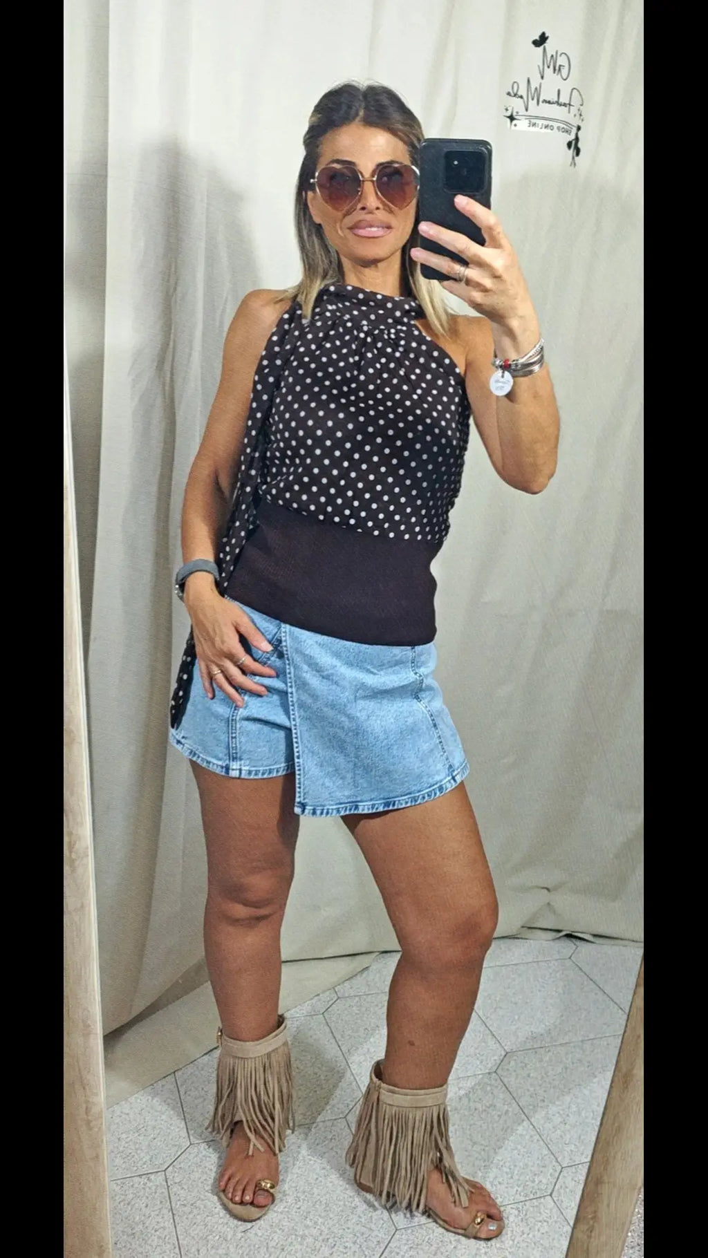 Canotta pois G.M.fashion.moda