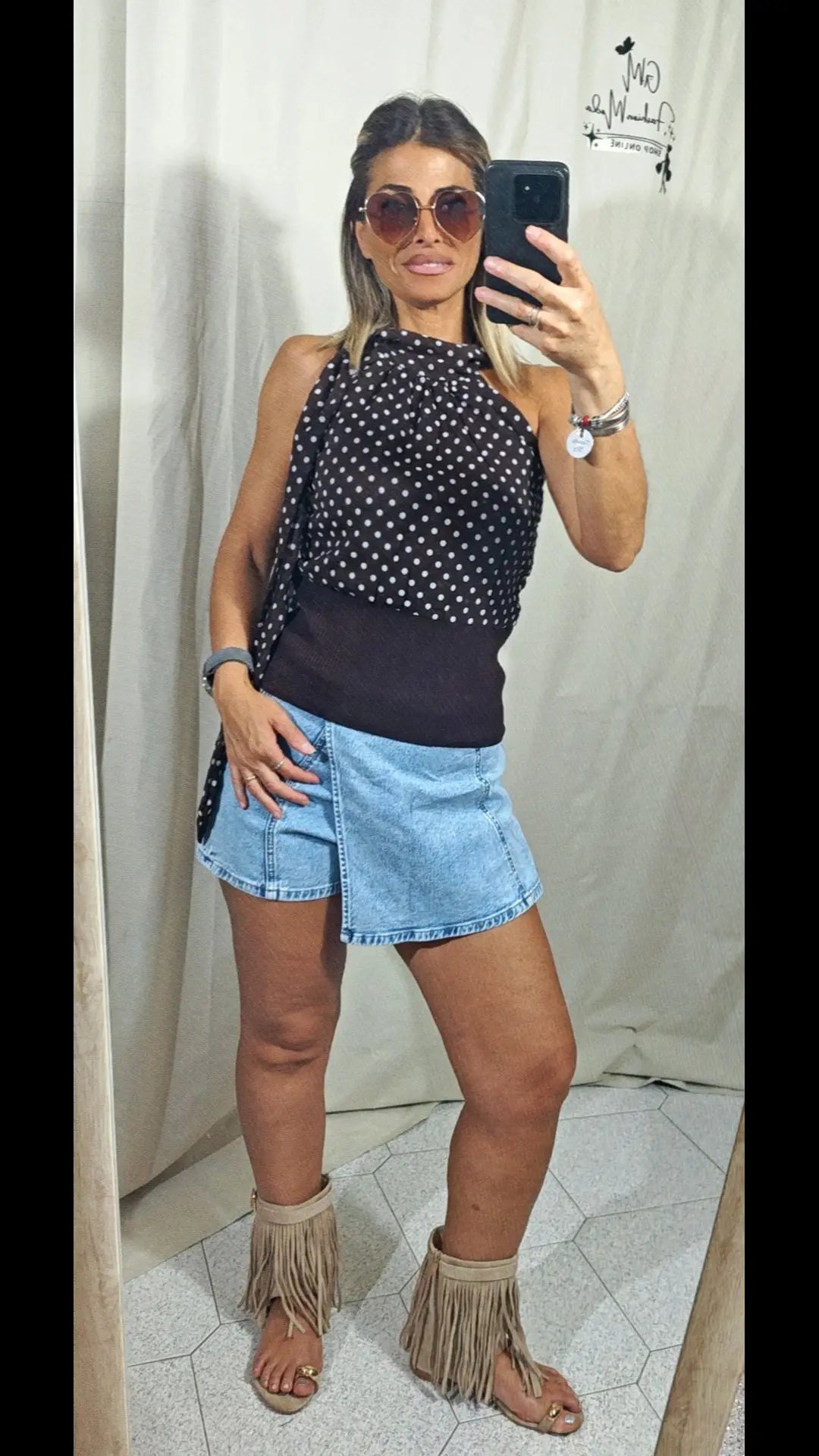 Canotta pois G.M.fashion.moda