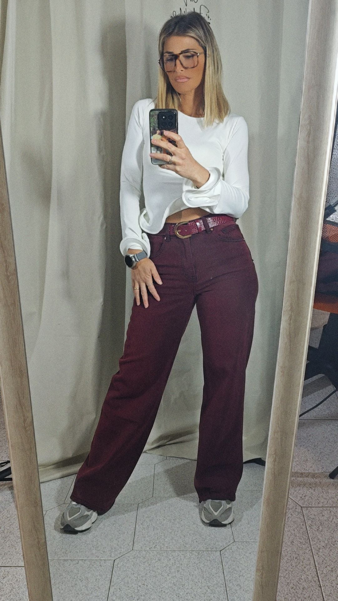 Pantalone bordeaux