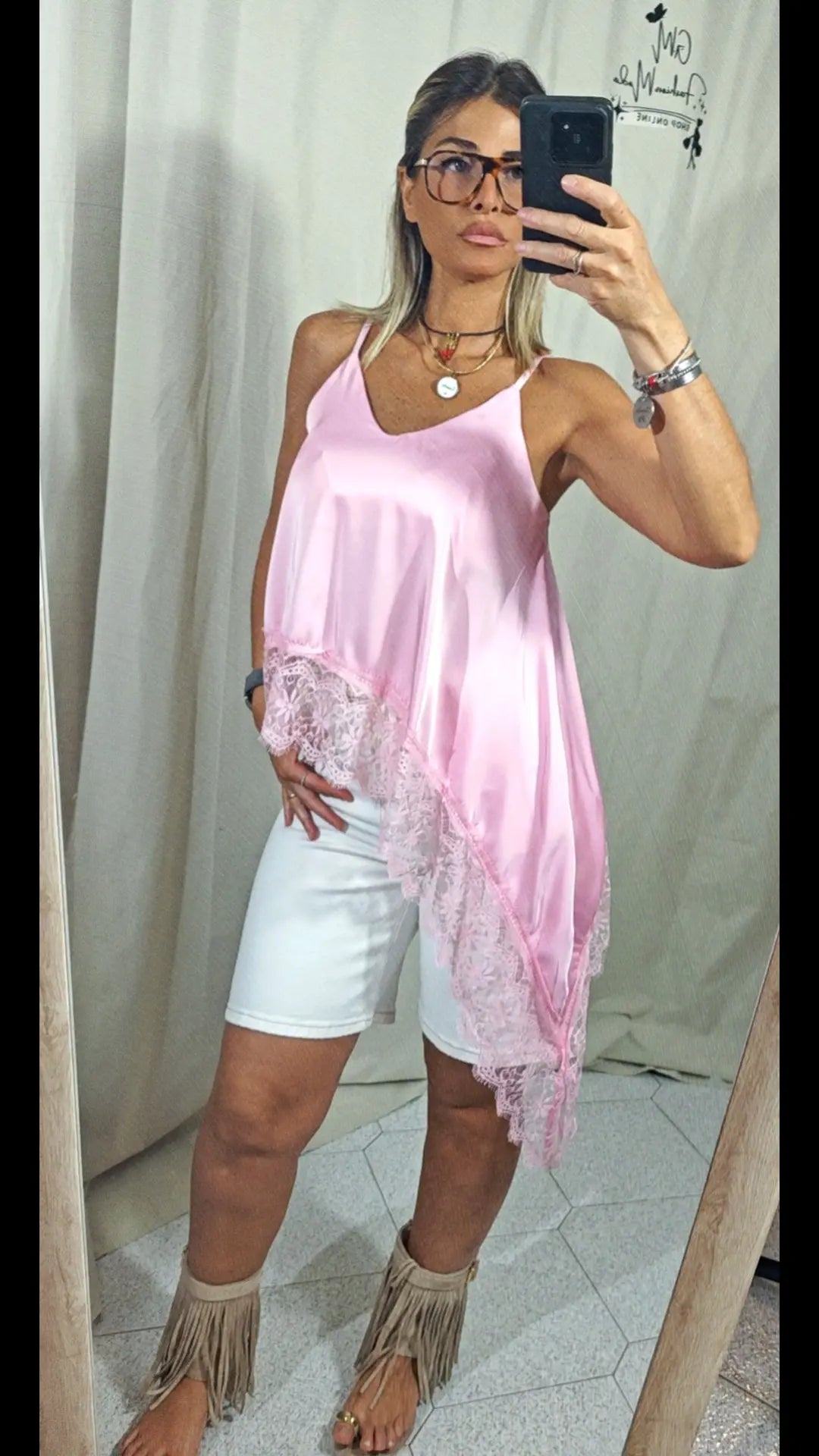 Canotta pizzo G.M.fashion.moda