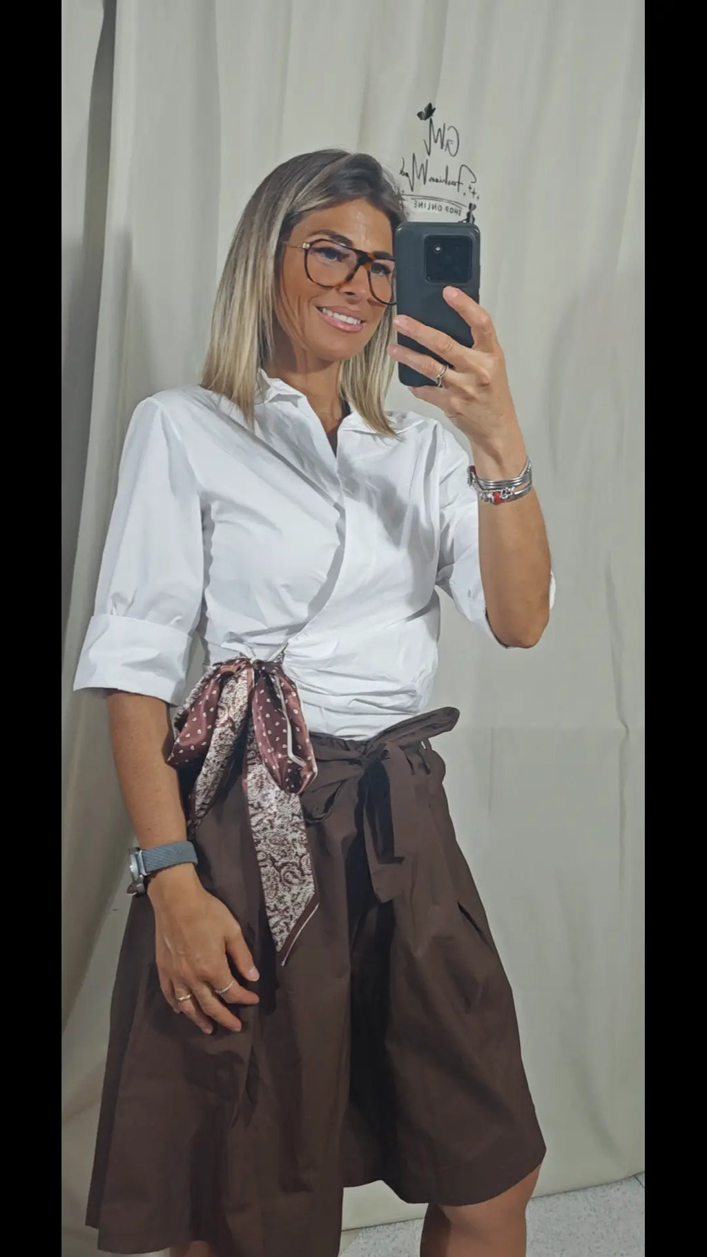 Camicia con foulard