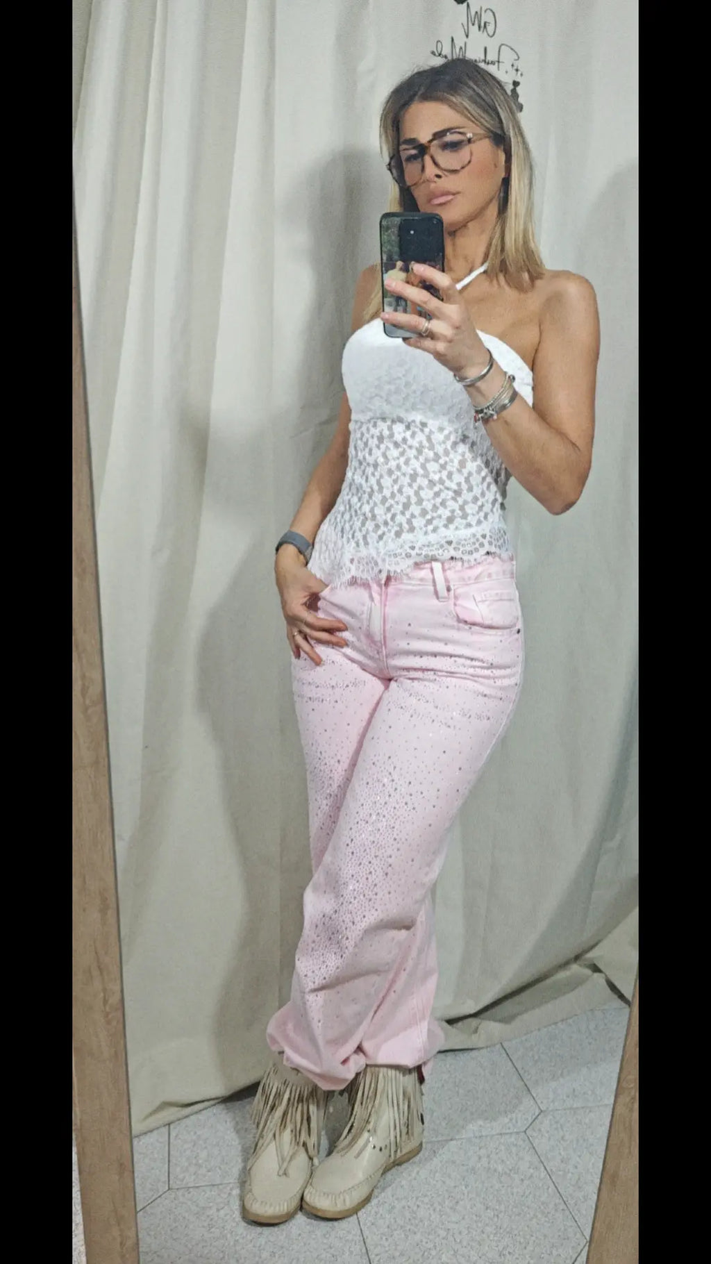 Pantalone strass