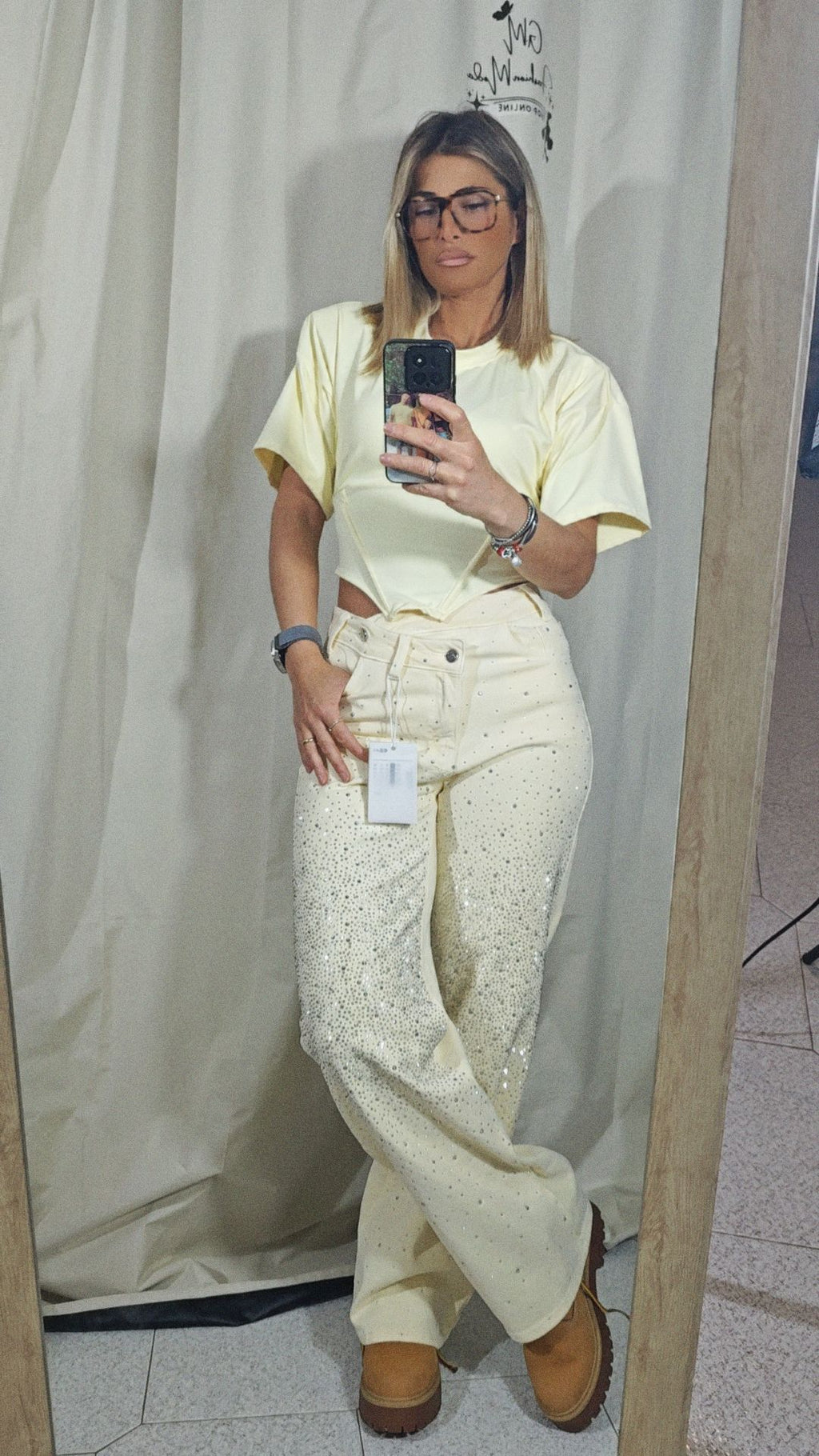 Pantalone strass