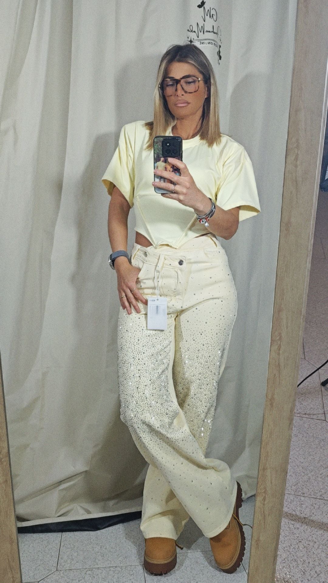 Pantalone strass
