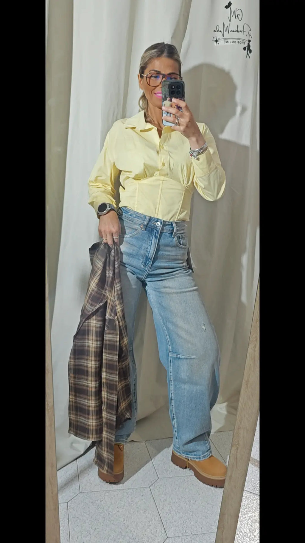 Jeans ballon con cinturina