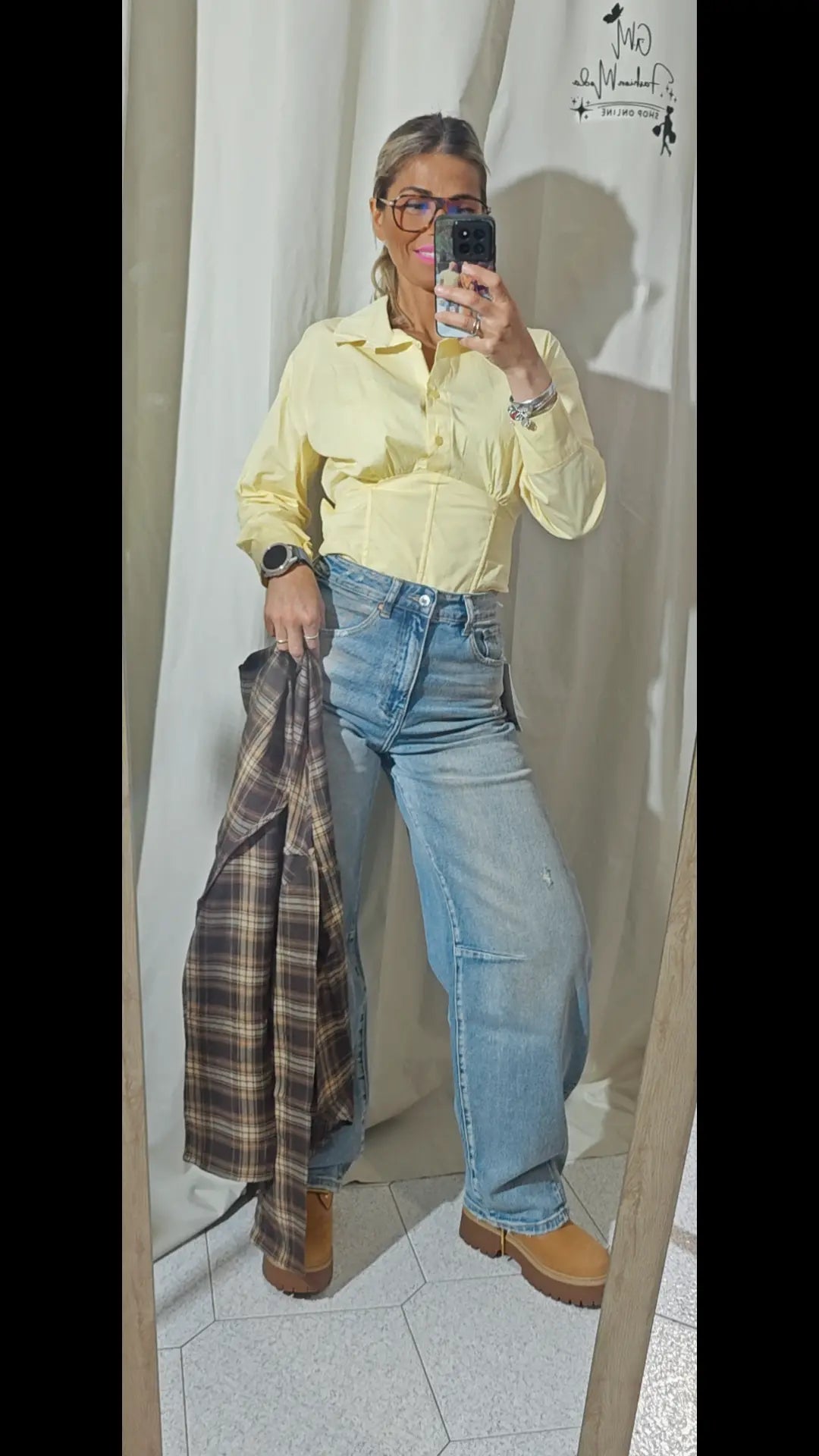 Jeans ballon con cinturina