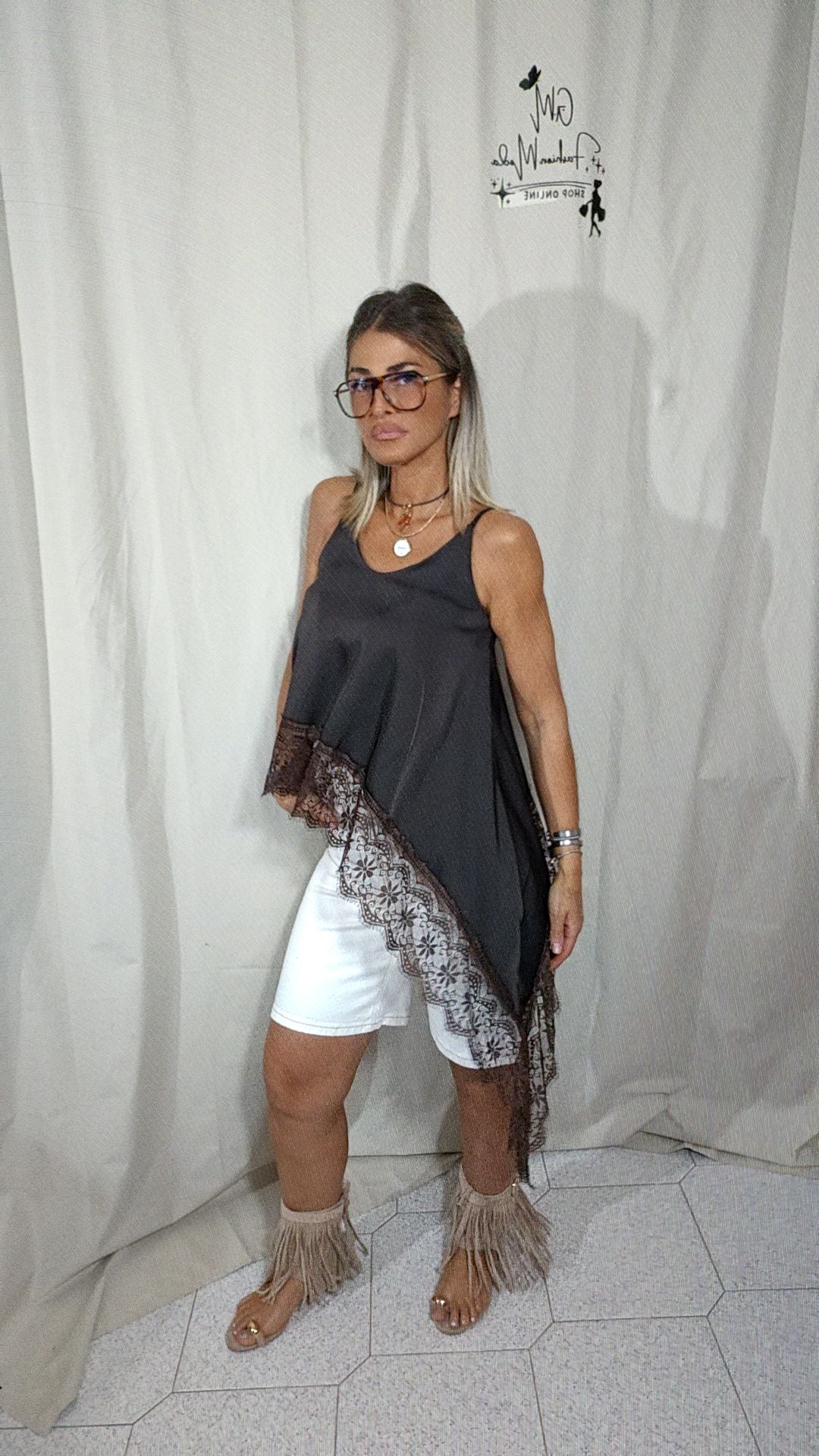 Canotta pizzo G.M.fashion.moda